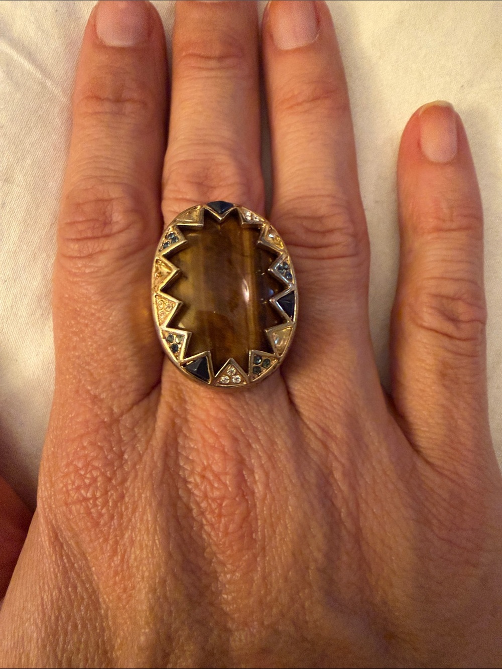 House of Harlow tiger eye vintage ring